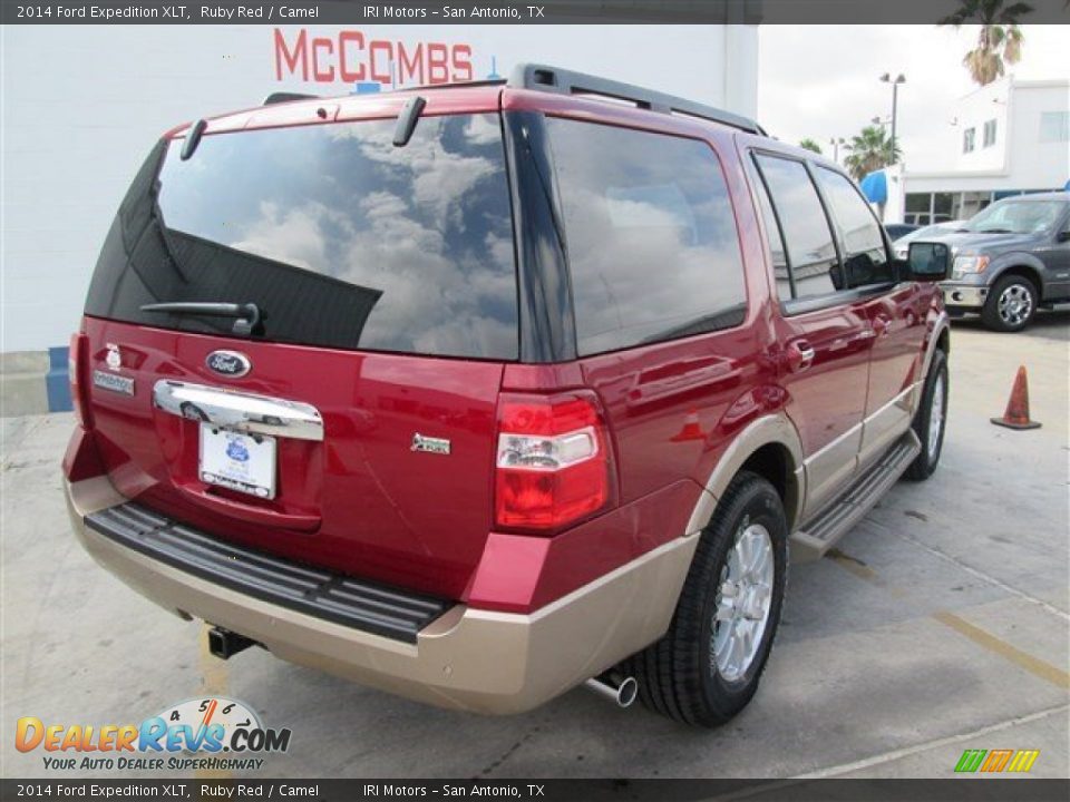 2014 Ford Expedition XLT Ruby Red / Camel Photo #8