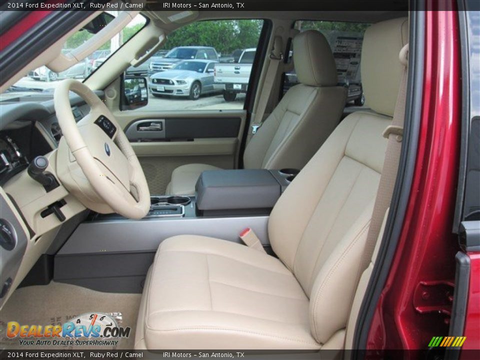 2014 Ford Expedition XLT Ruby Red / Camel Photo #11