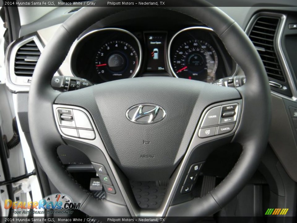 2014 Hyundai Santa Fe GLS Monaco White / Gray Photo #35