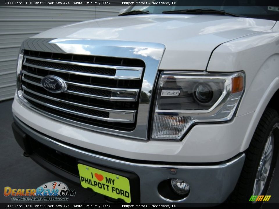2014 Ford F150 Lariat SuperCrew 4x4 White Platinum / Black Photo #10