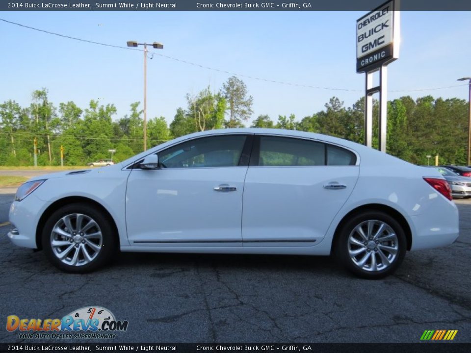 2014 Buick LaCrosse Leather Summit White / Light Neutral Photo #4