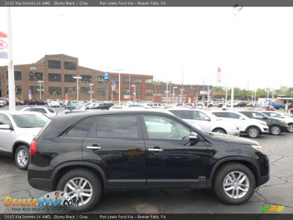 2015 Kia Sorento LX AWD Ebony Black / Gray Photo #1
