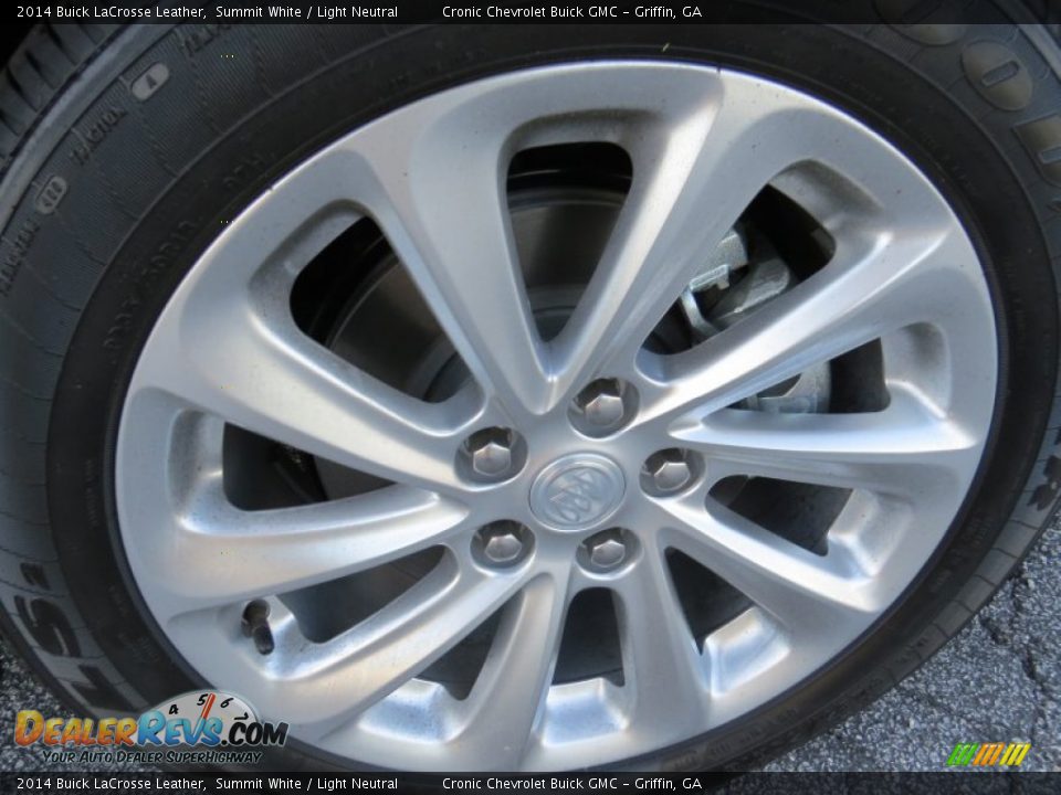 2014 Buick LaCrosse Leather Summit White / Light Neutral Photo #9