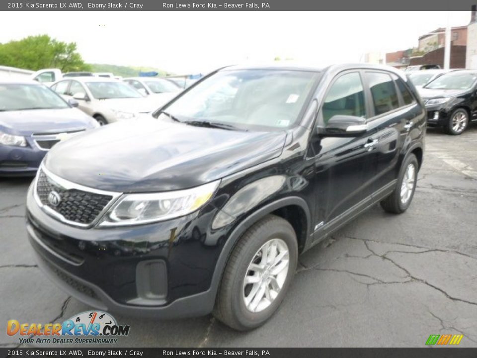 2015 Kia Sorento LX AWD Ebony Black / Gray Photo #4