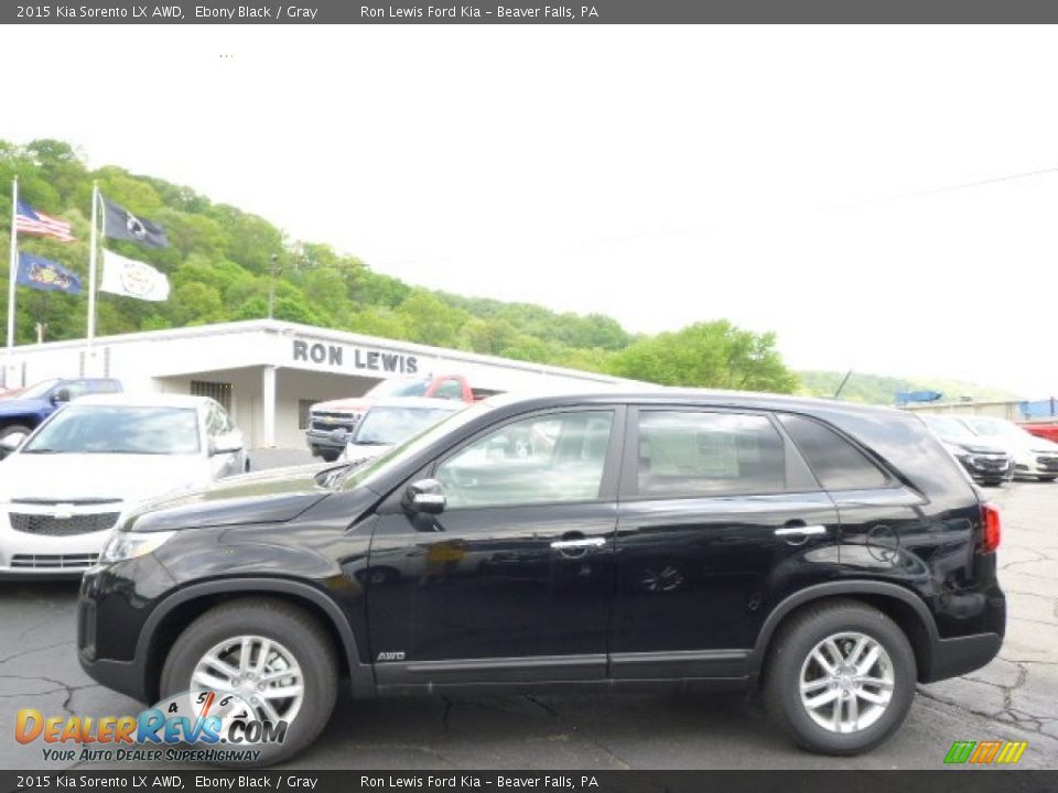 2015 Kia Sorento LX AWD Ebony Black / Gray Photo #5