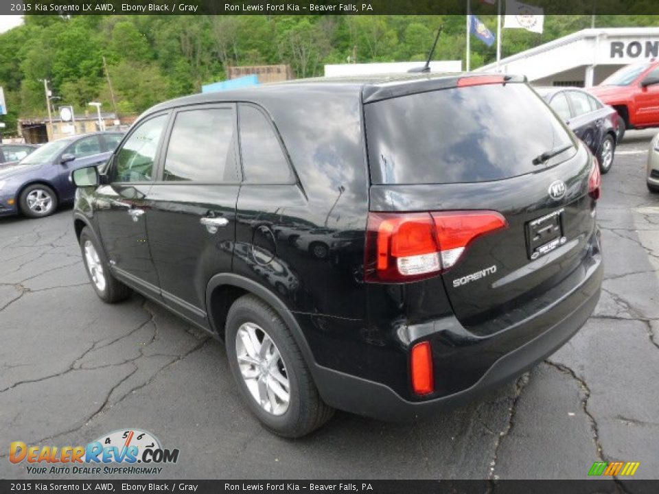 2015 Kia Sorento LX AWD Ebony Black / Gray Photo #6