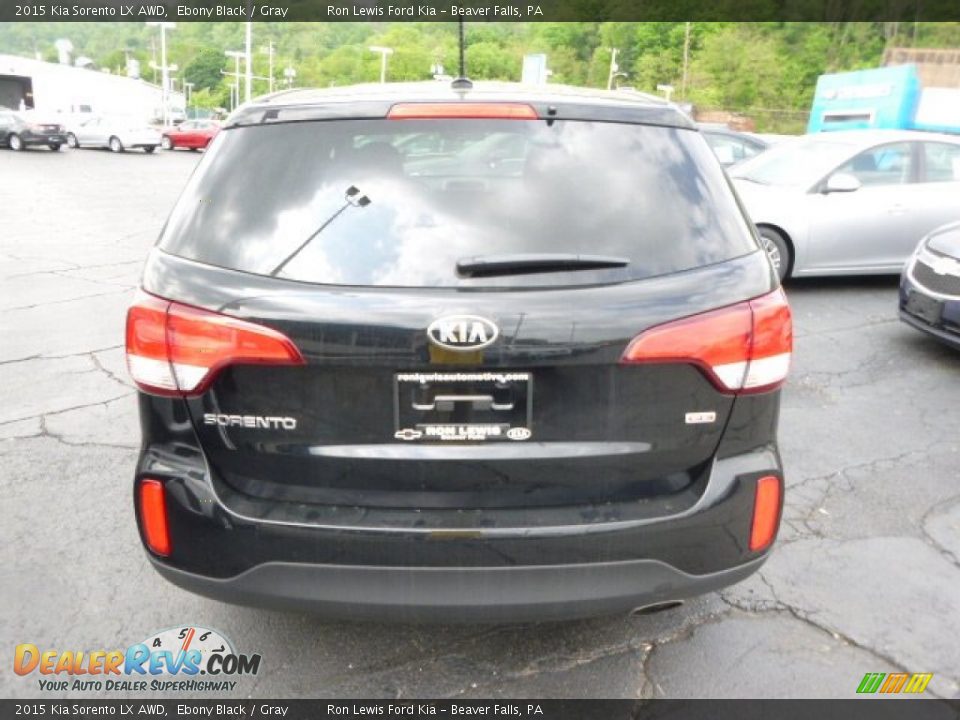 2015 Kia Sorento LX AWD Ebony Black / Gray Photo #7