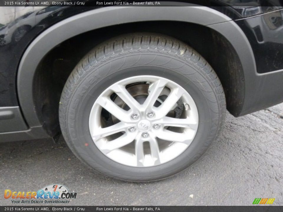 2015 Kia Sorento LX AWD Ebony Black / Gray Photo #9