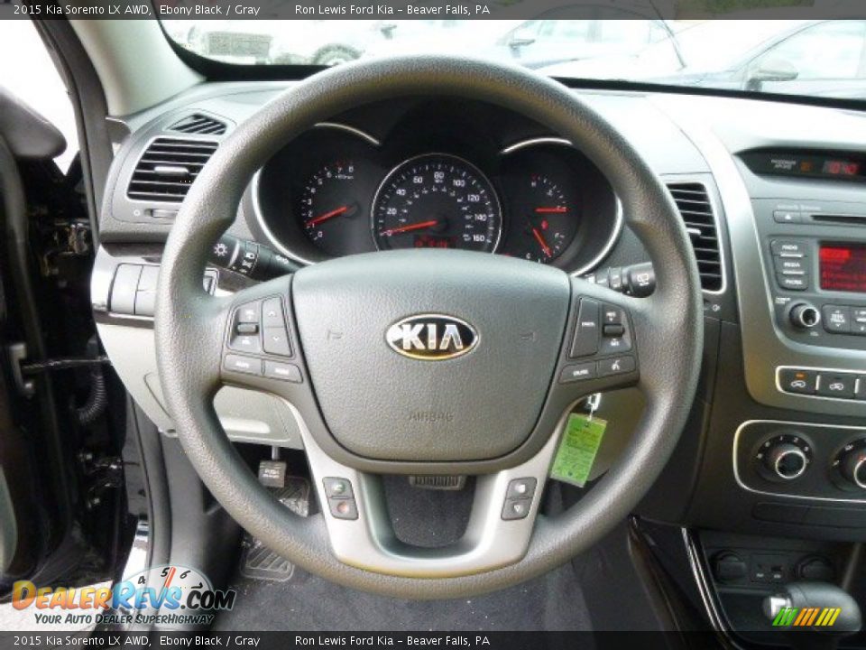2015 Kia Sorento LX AWD Ebony Black / Gray Photo #19