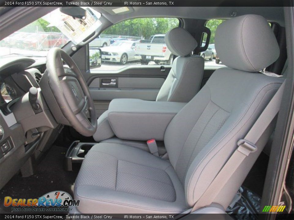 2014 Ford F150 STX SuperCrew Tuxedo Black / Steel Grey Photo #13