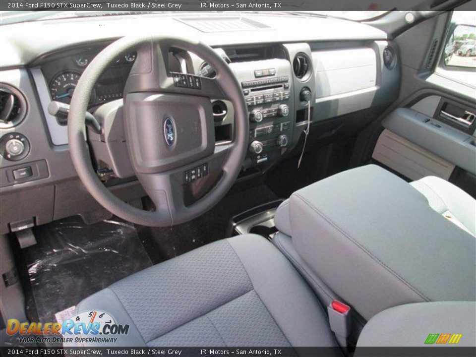 2014 Ford F150 STX SuperCrew Tuxedo Black / Steel Grey Photo #14