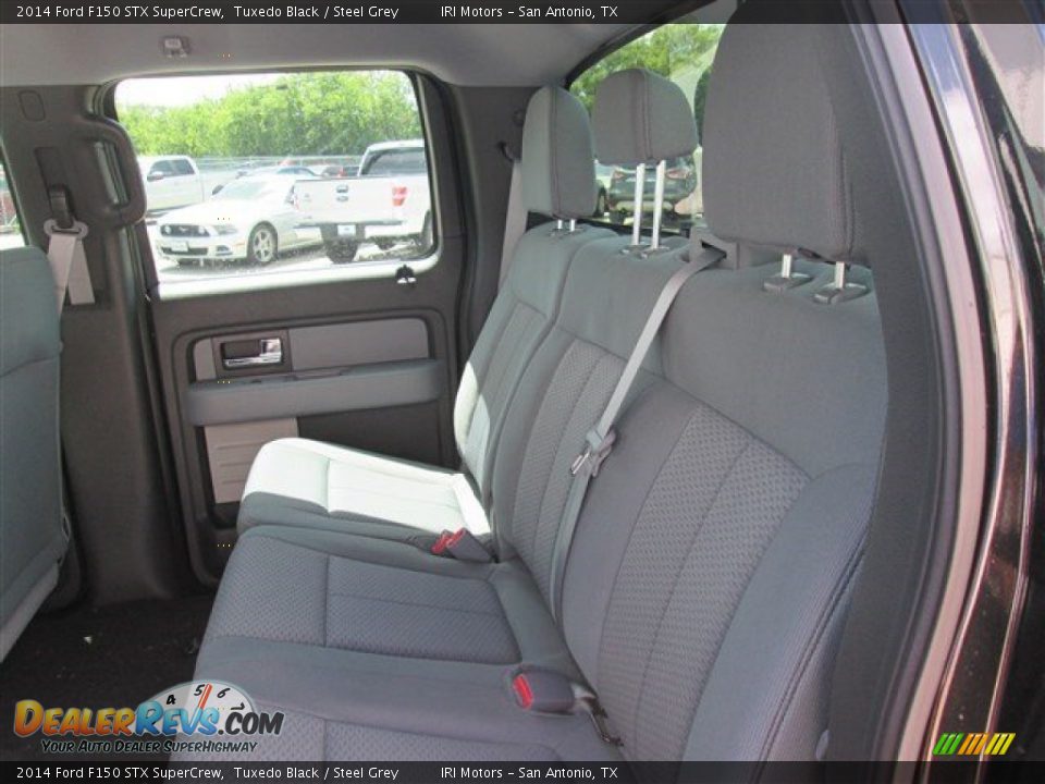 2014 Ford F150 STX SuperCrew Tuxedo Black / Steel Grey Photo #16