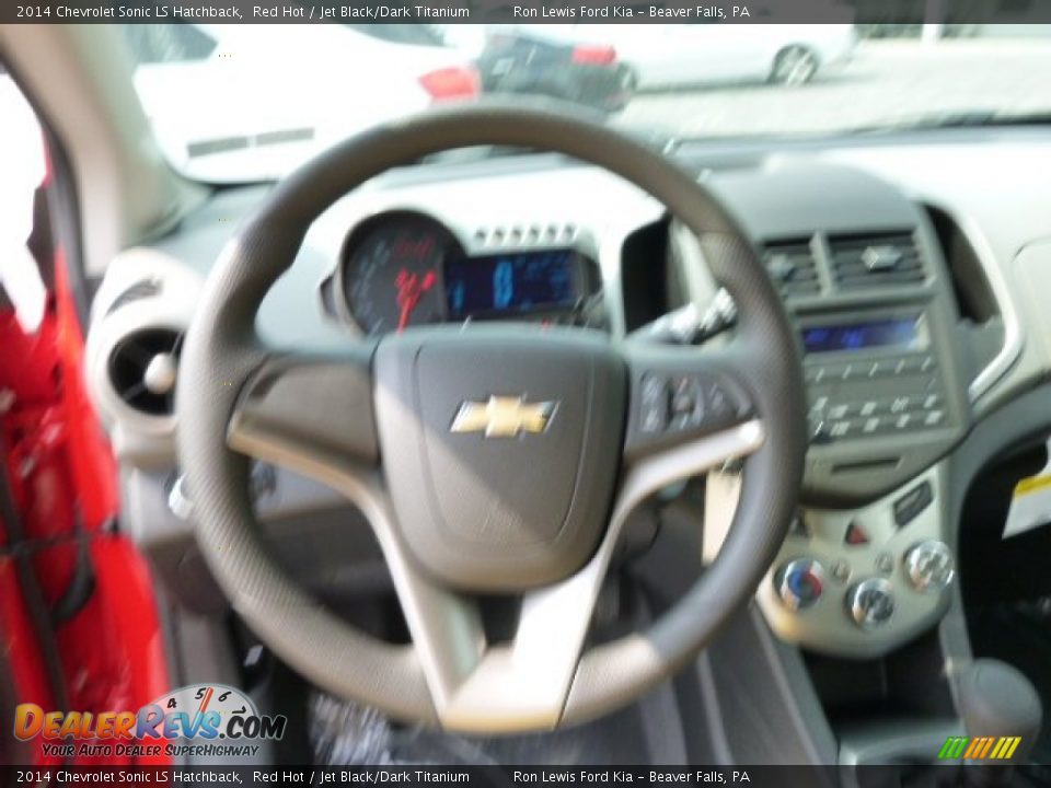 2014 Chevrolet Sonic LS Hatchback Red Hot / Jet Black/Dark Titanium Photo #19