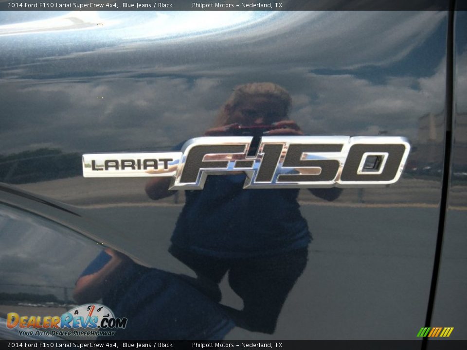 2014 Ford F150 Lariat SuperCrew 4x4 Blue Jeans / Black Photo #13