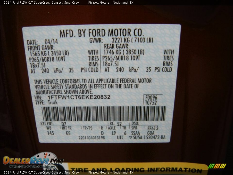 2014 Ford F150 XLT SuperCrew Sunset / Steel Grey Photo #36