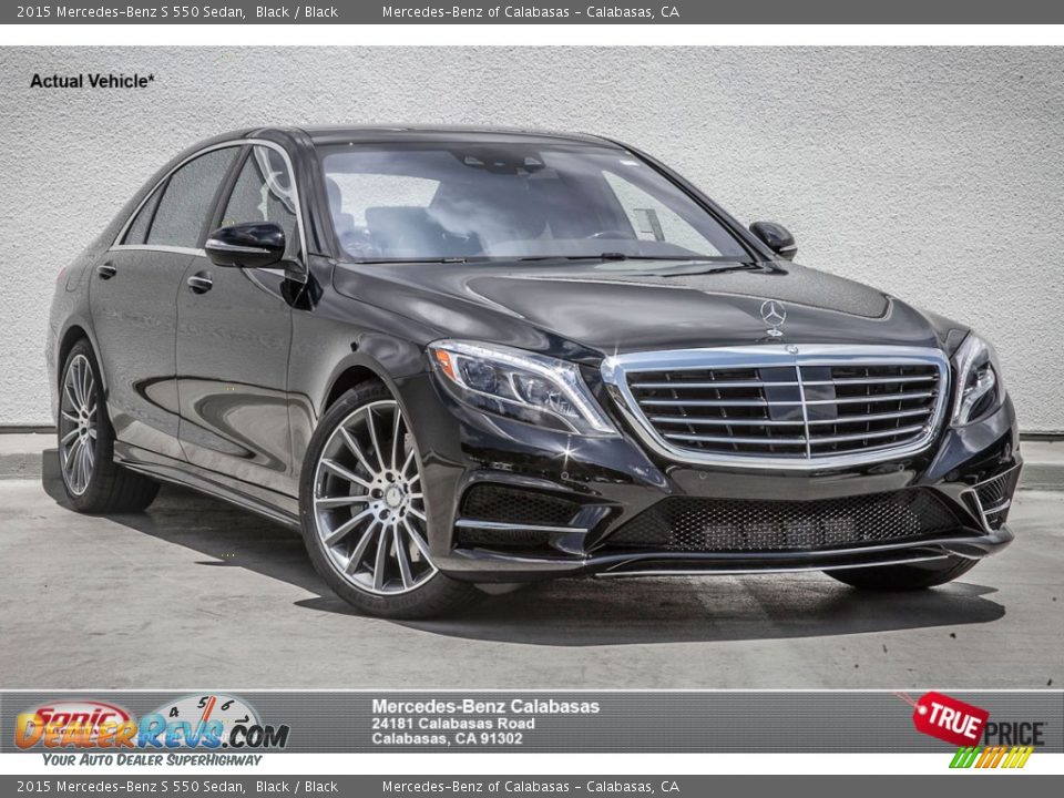2015 Mercedes-Benz S 550 Sedan Black / Black Photo #1