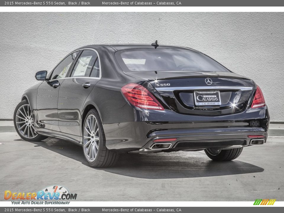 2015 Mercedes-Benz S 550 Sedan Black / Black Photo #2