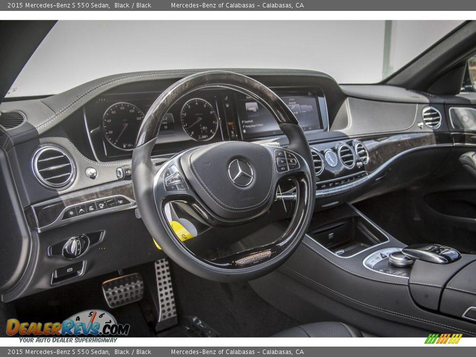 Black Interior - 2015 Mercedes-Benz S 550 Sedan Photo #5