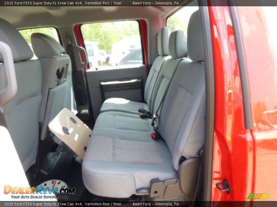 2015 Ford F350 Super Duty XL Crew Cab 4x4 Vermillion Red / Steel Photo #12