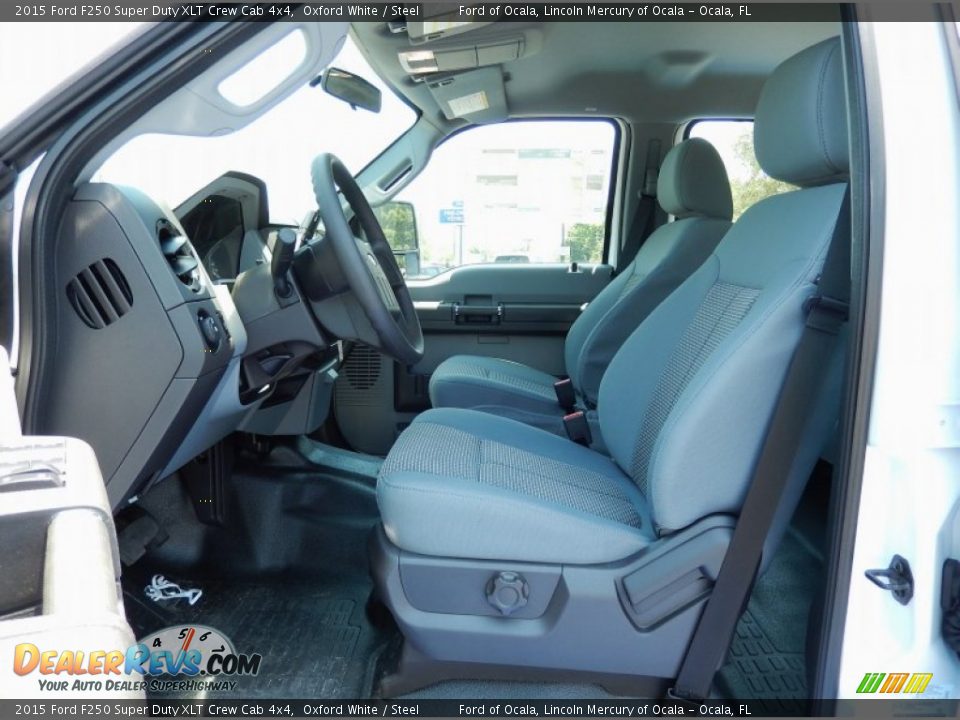 2015 Ford F250 Super Duty XLT Crew Cab 4x4 Oxford White / Steel Photo #6