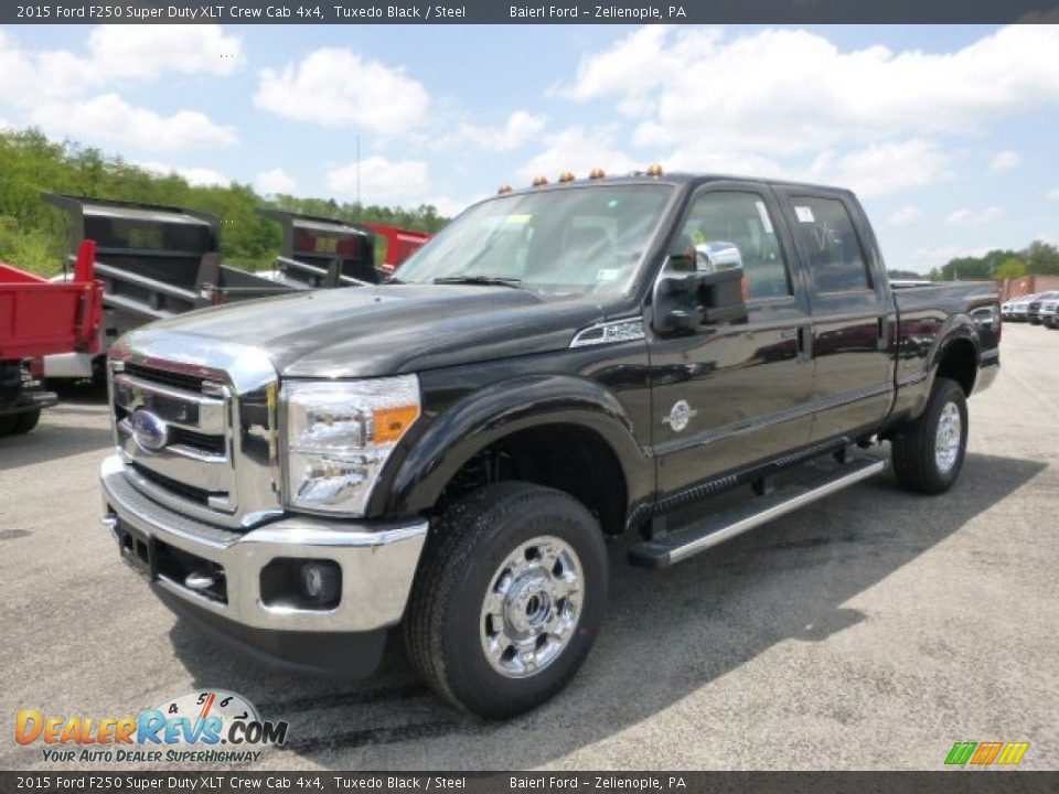 2015 Ford F250 Super Duty XLT Crew Cab 4x4 Tuxedo Black / Steel Photo #4