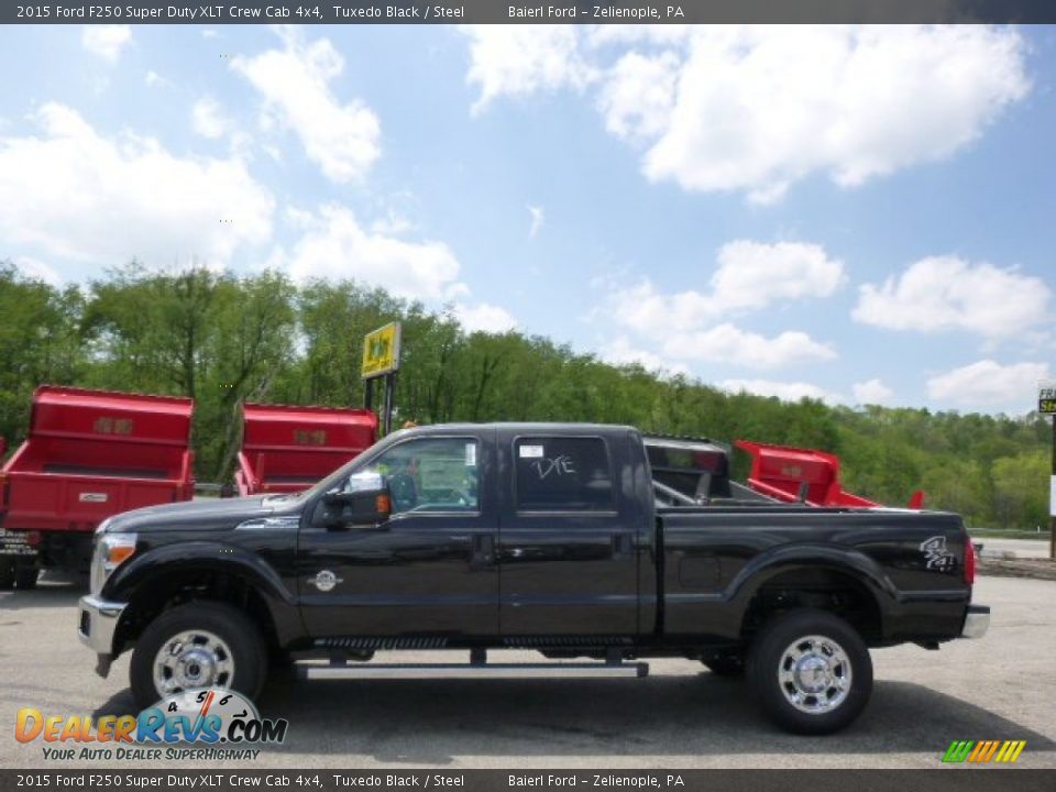 2015 Ford F250 Super Duty XLT Crew Cab 4x4 Tuxedo Black / Steel Photo #5
