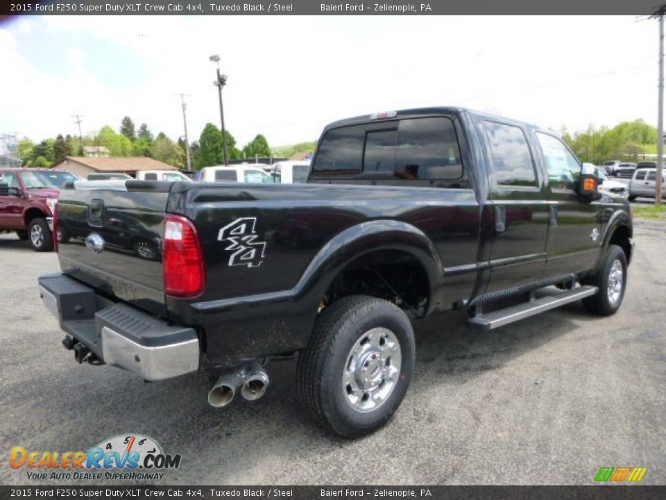 2015 Ford F250 Super Duty XLT Crew Cab 4x4 Tuxedo Black / Steel Photo #8