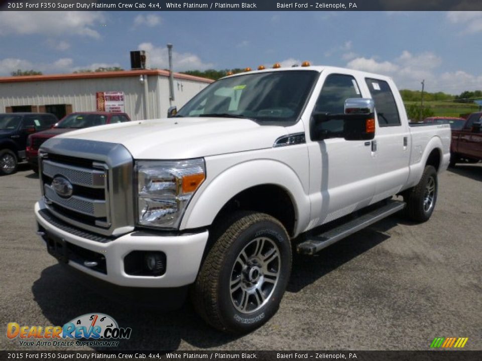 Front 3/4 View of 2015 Ford F350 Super Duty Platinum Crew Cab 4x4 Photo #4