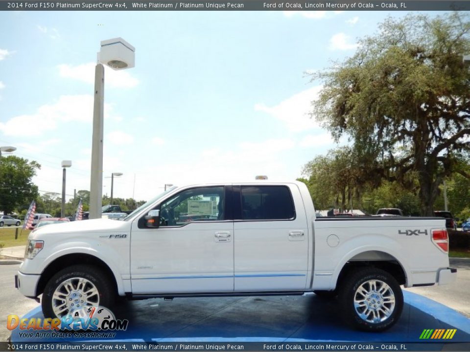 White Platinum 2014 Ford F150 Platinum SuperCrew 4x4 Photo #2