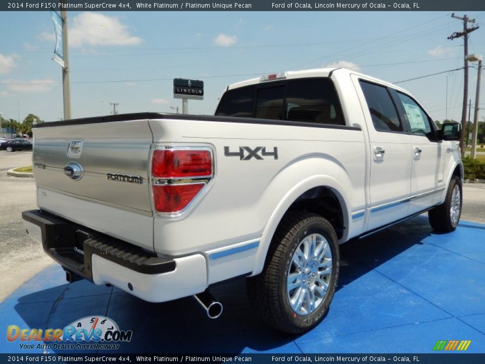 2014 Ford F150 Platinum SuperCrew 4x4 White Platinum / Platinum Unique Pecan Photo #3