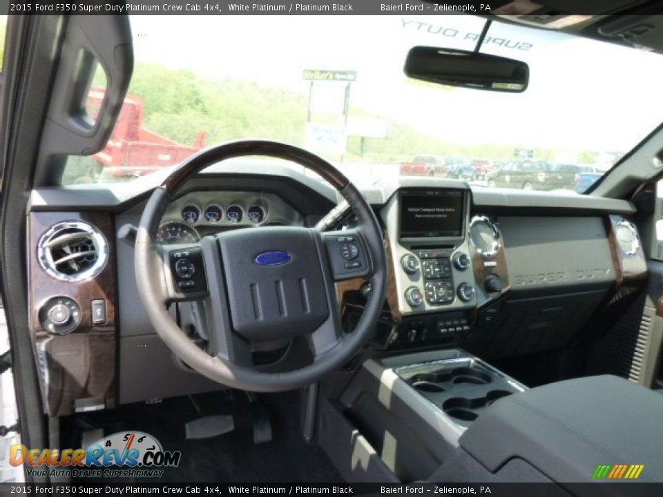 2015 Ford F350 Super Duty Platinum Crew Cab 4x4 White Platinum / Platinum Black Photo #12