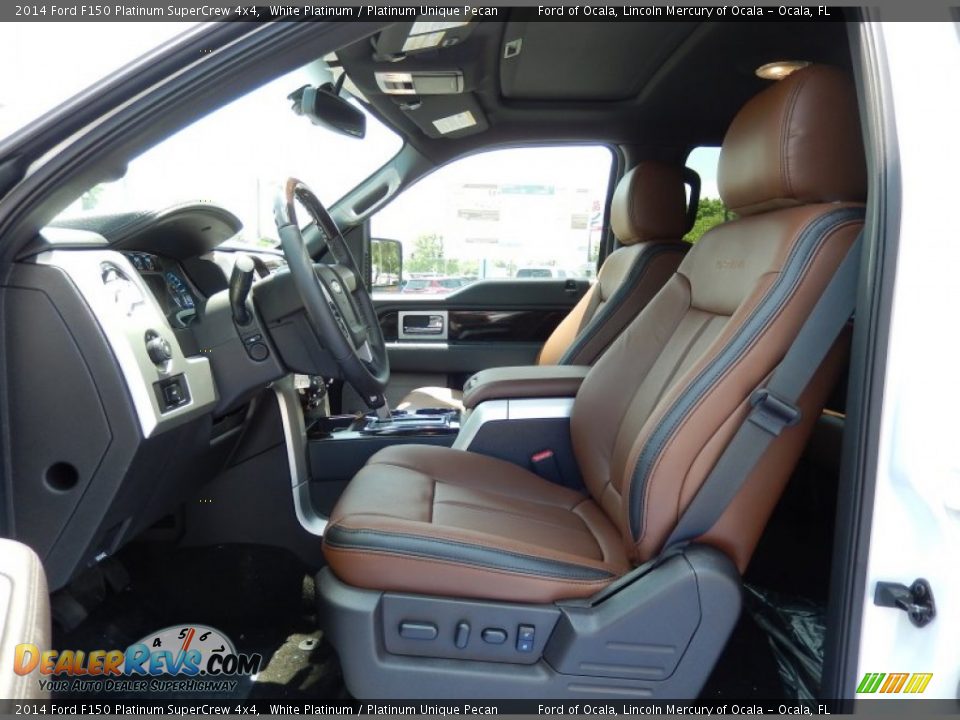 Platinum Unique Pecan Interior - 2014 Ford F150 Platinum SuperCrew 4x4 Photo #6