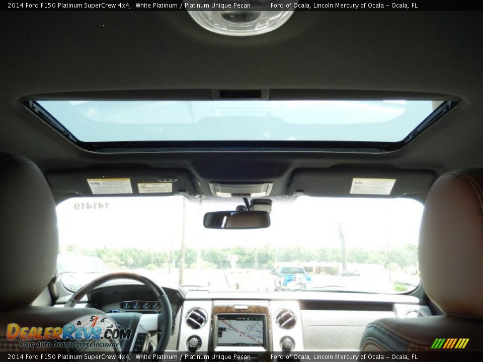 2014 Ford F150 Platinum SuperCrew 4x4 White Platinum / Platinum Unique Pecan Photo #8