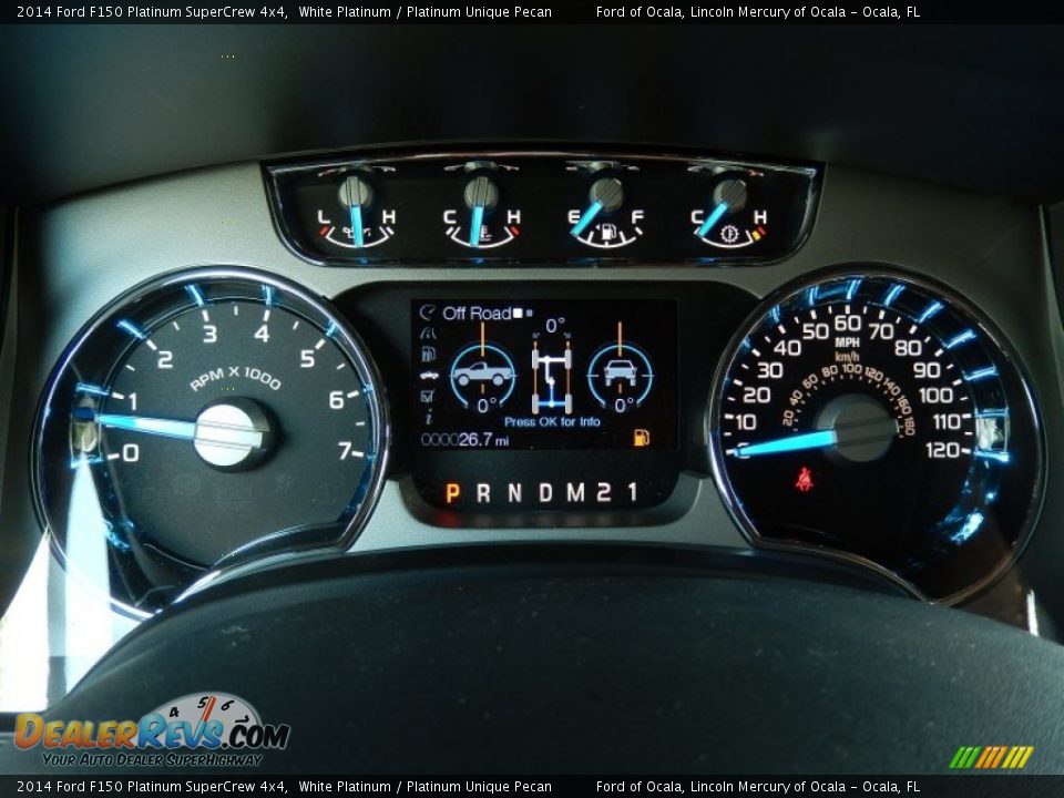 2014 Ford F150 Platinum SuperCrew 4x4 White Platinum / Platinum Unique Pecan Photo #10