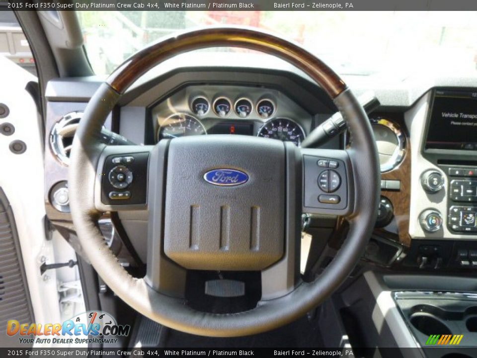 2015 Ford F350 Super Duty Platinum Crew Cab 4x4 Steering Wheel Photo #18