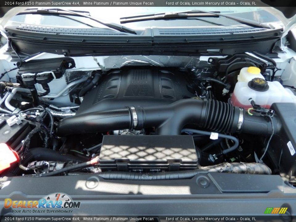 2014 Ford F150 Platinum SuperCrew 4x4 White Platinum / Platinum Unique Pecan Photo #12