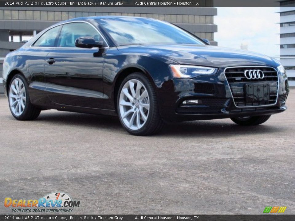 2014 Audi A5 2.0T quattro Coupe Brilliant Black / Titanium Gray Photo #1