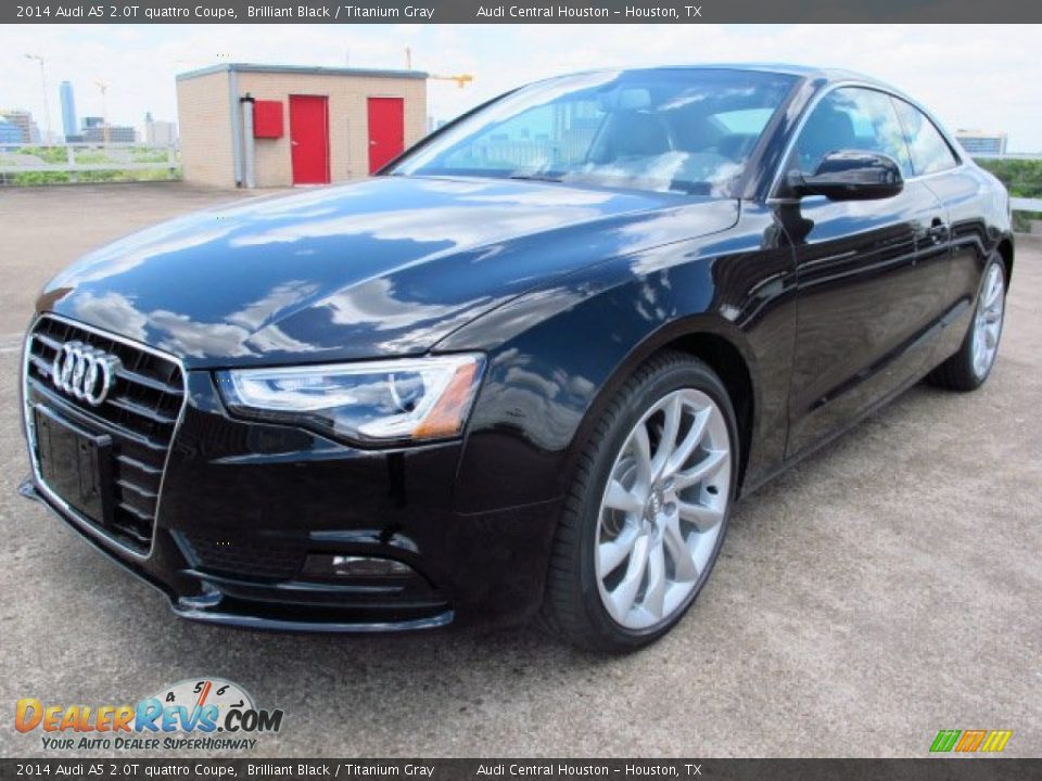 2014 Audi A5 2.0T quattro Coupe Brilliant Black / Titanium Gray Photo #3