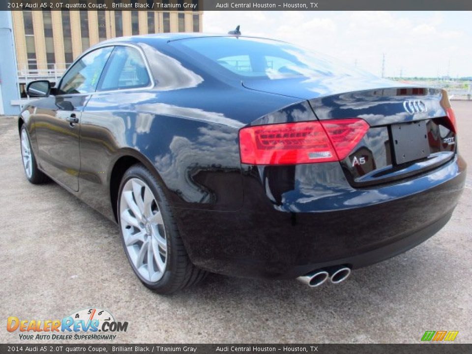 2014 Audi A5 2.0T quattro Coupe Brilliant Black / Titanium Gray Photo #4