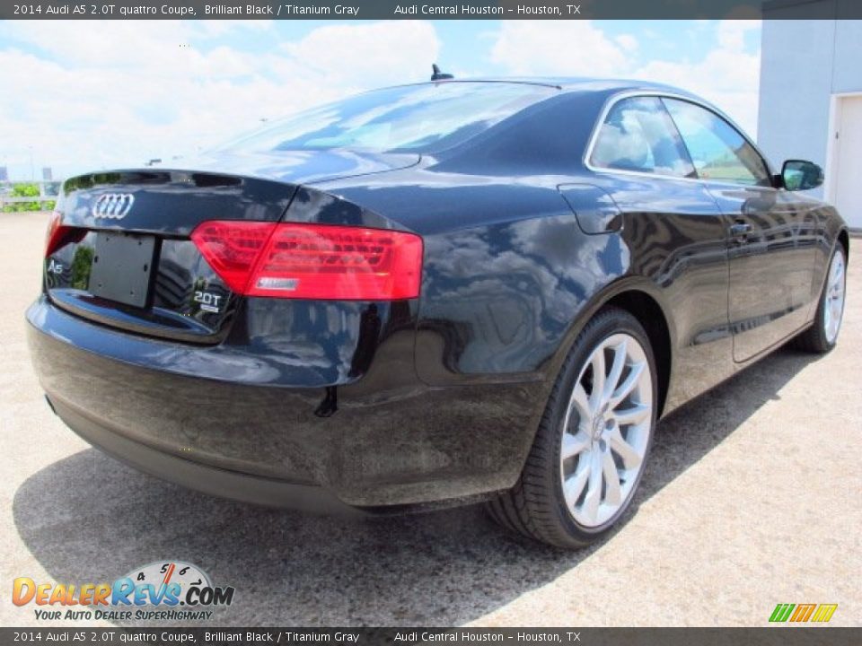 2014 Audi A5 2.0T quattro Coupe Brilliant Black / Titanium Gray Photo #6