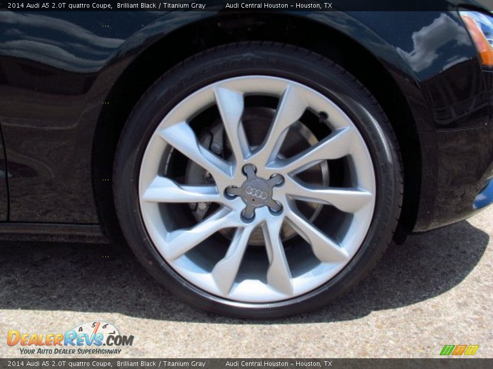 2014 Audi A5 2.0T quattro Coupe Brilliant Black / Titanium Gray Photo #7