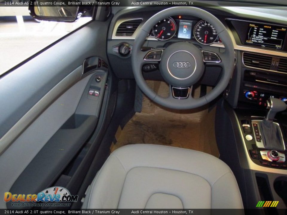 2014 Audi A5 2.0T quattro Coupe Brilliant Black / Titanium Gray Photo #11