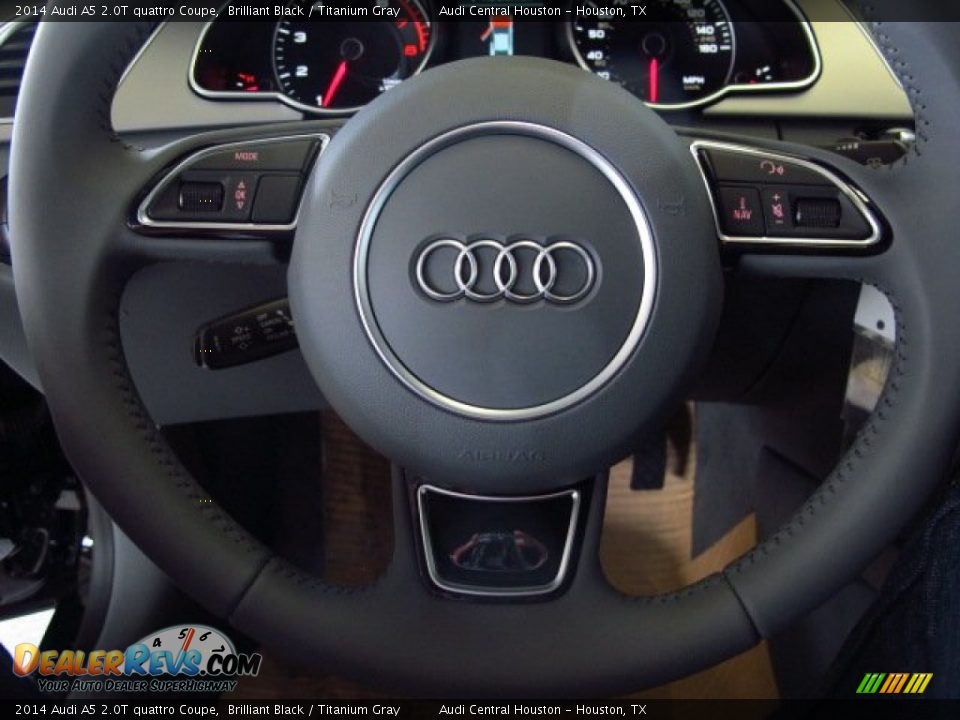 2014 Audi A5 2.0T quattro Coupe Brilliant Black / Titanium Gray Photo #13
