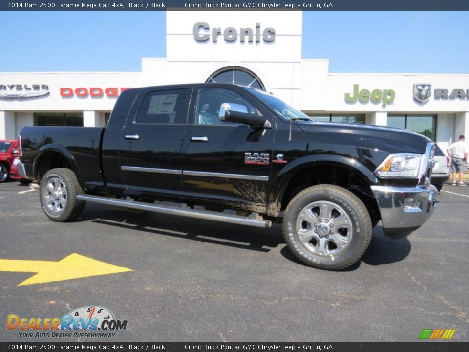 2014 Ram 2500 Laramie Mega Cab 4x4 Black / Black Photo #1