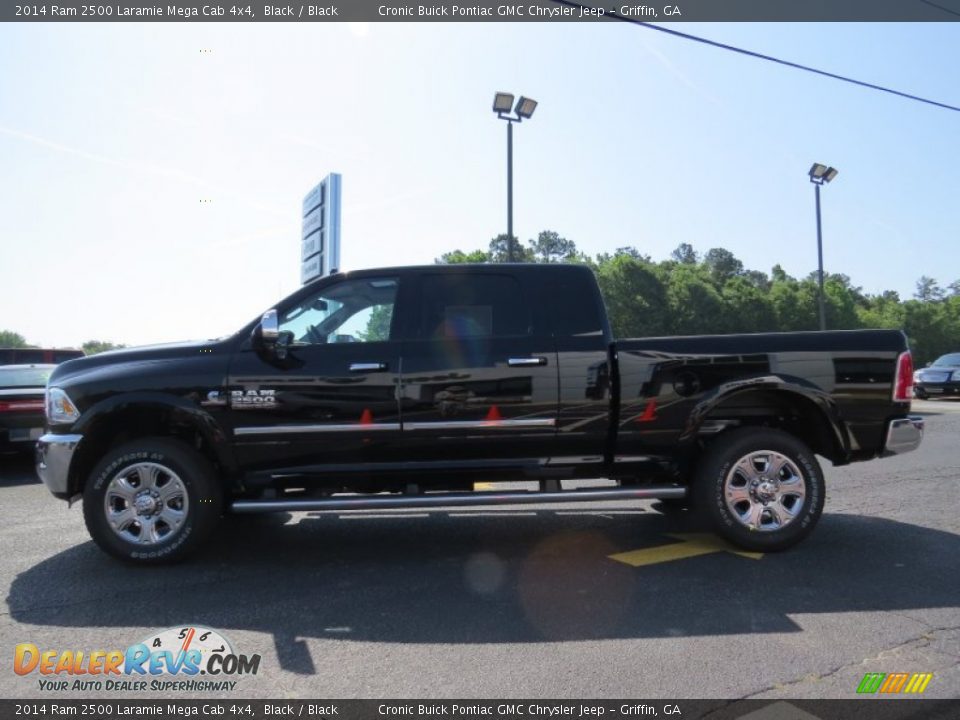 2014 Ram 2500 Laramie Mega Cab 4x4 Black / Black Photo #3