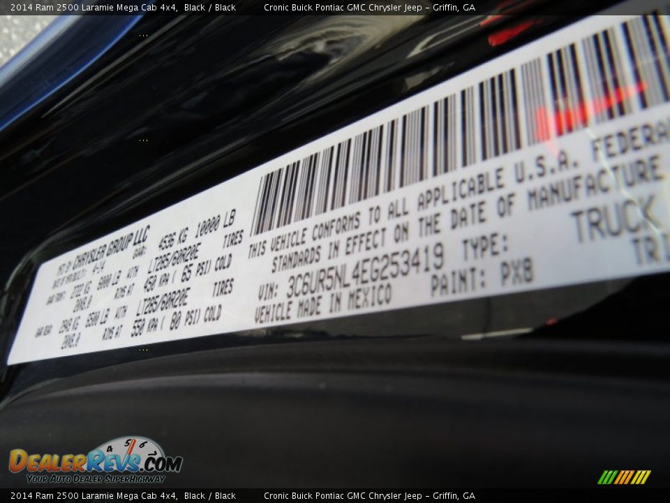 2014 Ram 2500 Laramie Mega Cab 4x4 Black / Black Photo #19