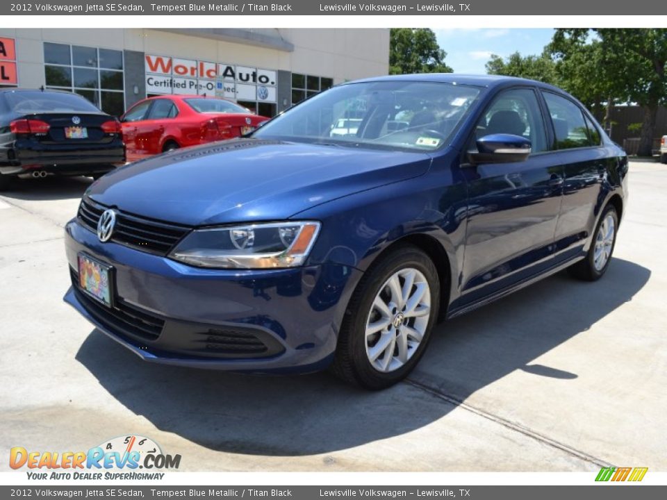 2012 Volkswagen Jetta SE Sedan Tempest Blue Metallic / Titan Black Photo #1