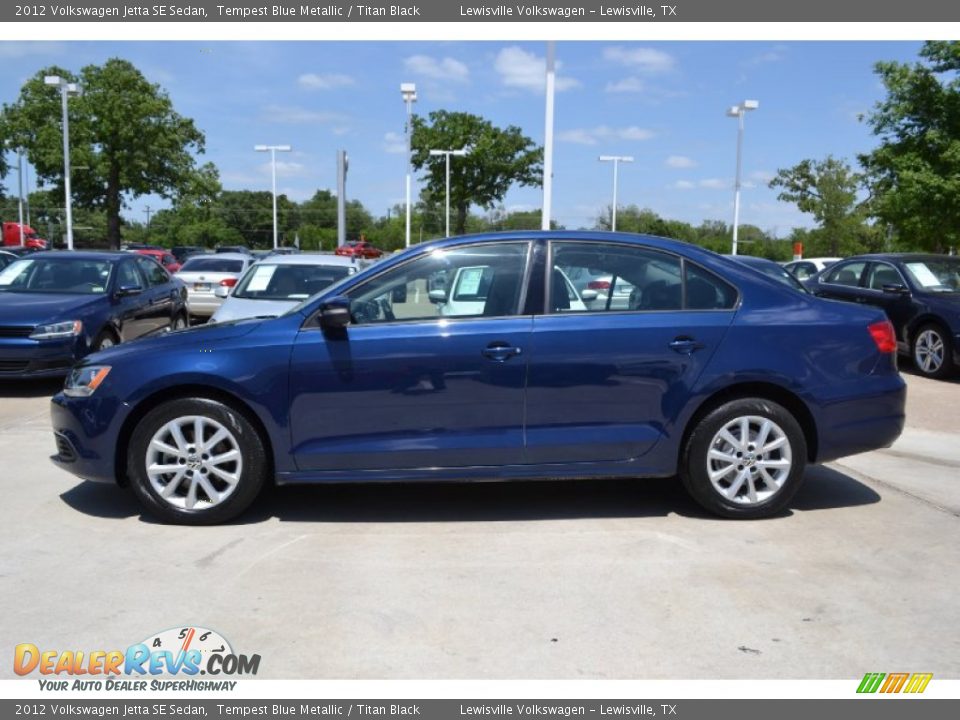 2012 Volkswagen Jetta SE Sedan Tempest Blue Metallic / Titan Black Photo #2