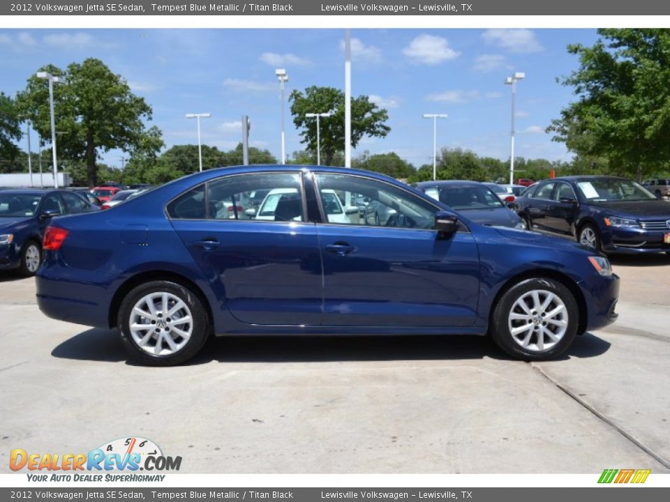 2012 Volkswagen Jetta SE Sedan Tempest Blue Metallic / Titan Black Photo #6