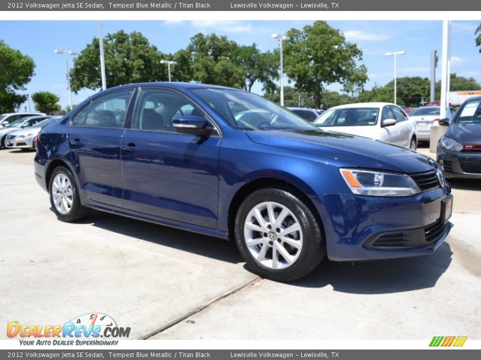 2012 Volkswagen Jetta SE Sedan Tempest Blue Metallic / Titan Black Photo #7